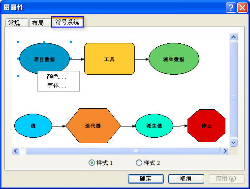 符号系统选项