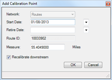 Add Calibration Point dialog box