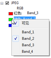 “波段”快捷菜单