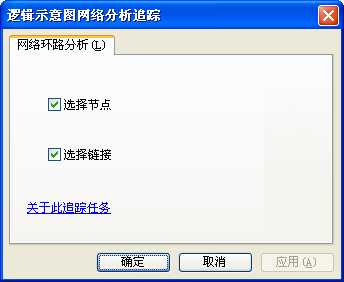 逻辑示意图分析追踪任务对话框 - 网络环路分析