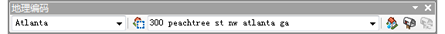 在地理编码工具条中查找地址