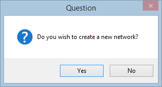 Select Yes to create a new Network Select Yes to create a new Network
