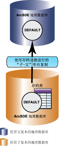 使用存档功能进行的“子-父”单向复制