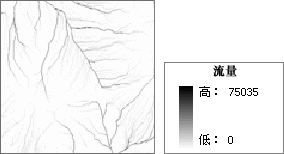 从流向栅格获取的流量表面