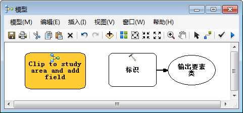 由于该模型工具没有输出参数，因此不能在其他模型中使用。