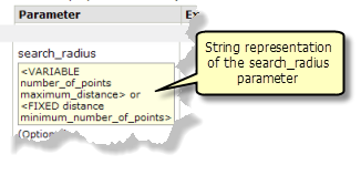 search_radius 参数的字符串表示