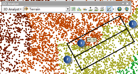 使用“Terrain 点剖面”工具