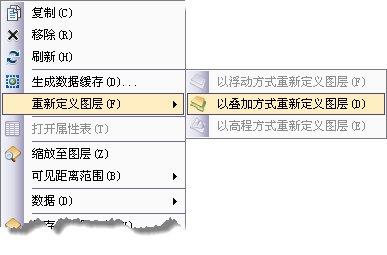 在 ArcGlobe 中将数据重新定义为叠加图层