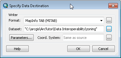 Specify Data Destination