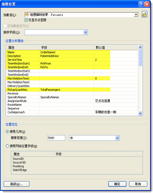 “加载位置”对话框