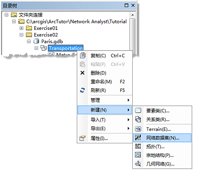 选择新建网络数据集