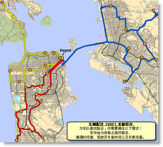 通过车辆配送 (VRP) 分析得出的结果