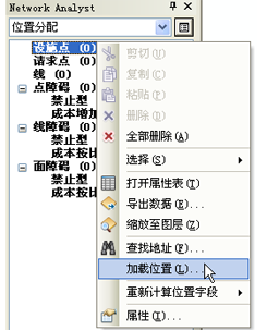 单击快捷菜单中的“加载位置”