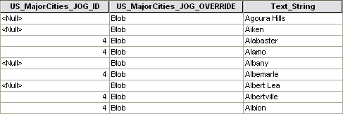 Example of representation rule fields