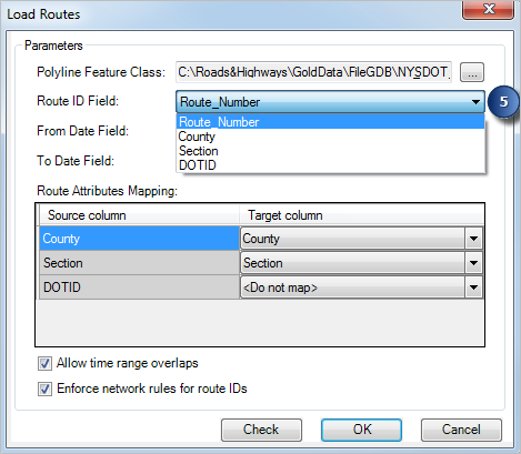 Select the route ID