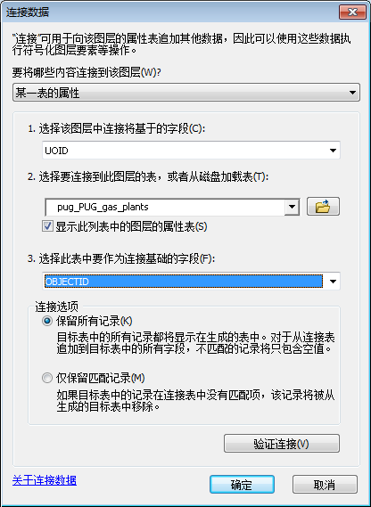 连接数据对话框示例 - 最终内容