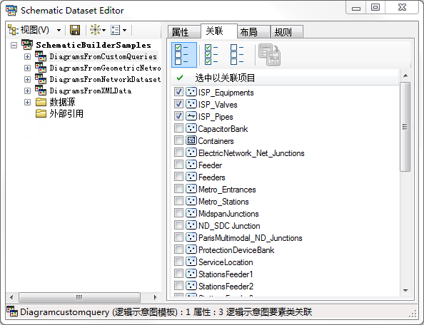 逻辑示意图模板的关联选项卡 - 最终状态