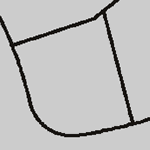 扫描的宗地地图的一部分 扫描的宗地地图的一部分