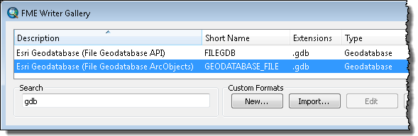 FME Writer Gallery FME Writer Gallery