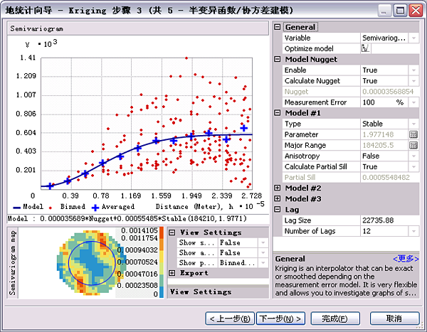 “地统计向导”对话框 “地统计向导”对话框
