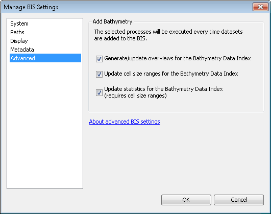 Advanced pane Advanced pane