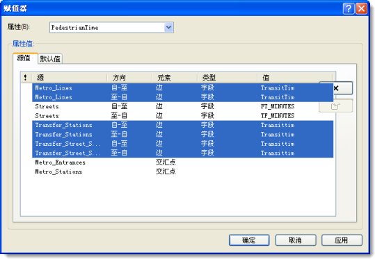 设置为使用行驶时间值的字段赋值器 设置为使用行驶时间值的字段赋值器