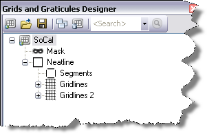 Grids and Graticules Designer window Grids and Graticules Designer window