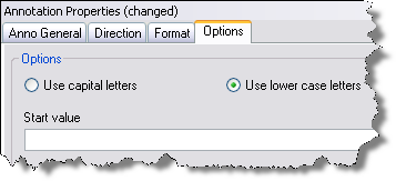 Annotation Options tab Annotation Options tab