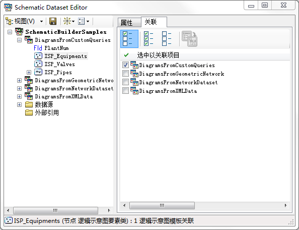 逻辑示意图要素类的关联选项卡 逻辑示意图要素类的关联选项卡