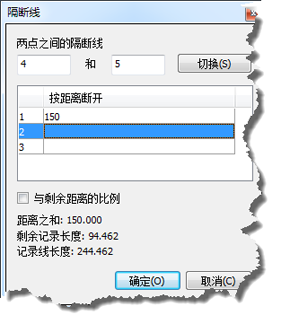 “隔断线”对话框