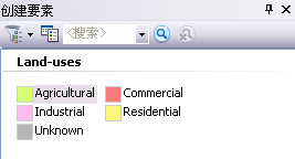 包含按符号标注命名的要素模板的“创建要素”窗口