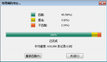 对地址进行地理编码的进度条