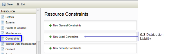 Resource Constraints page: Distribution Liability