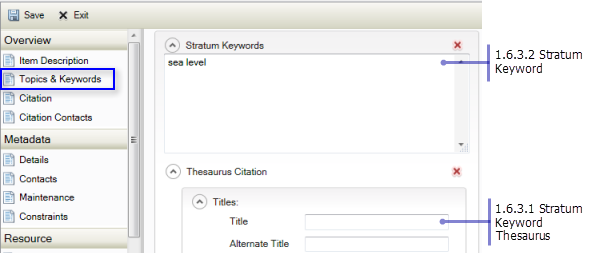 Overview Topics & Keywords page: Stratum Keywords