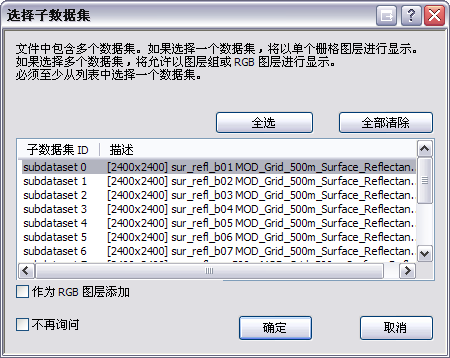 添加一个子数据集