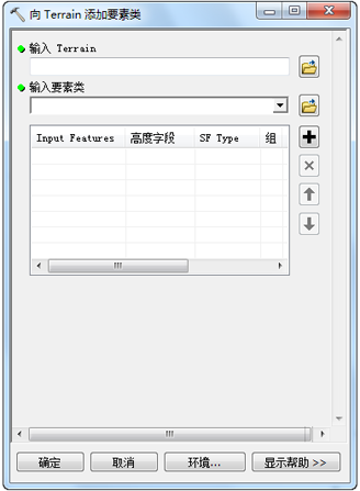 “向 Terrain 添加要素类”工具