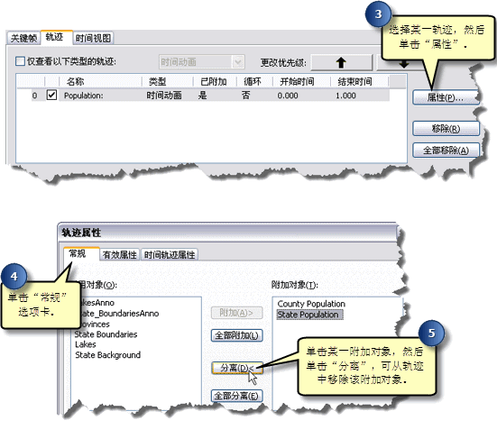 将对象与轨迹分离