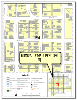 本示例显示的是从指定图层中要素（这些要素与另一数据框的范围相交）的组合范围中派生出地图的范围。