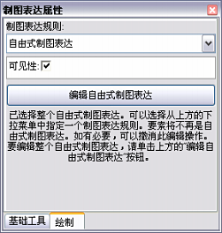 当选择了自由式制图表达的多个子元素时的“制图表达属性”窗口。