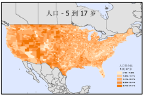 分级色彩地图示例