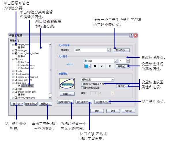 标注管理器（Maplex 标注引擎已启用）